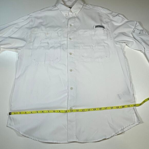 Columbia PFG Omni-Shade White Fishing Shirt Men’s S Long Sleeve Utility Outdoor - Picture 6 of 10